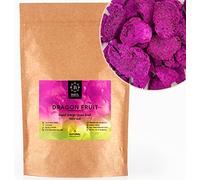 BRIX Pitaya Frutto del Drago Liofilizzato | 100% Frutto del Dragone Secco Naturale 95g | Frutta Essiccata | Non-OGM, Senza Glutine, Vegano e Vitamine Preservate