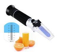 Brix Rifrattometro Con ATC, Gamma 0-32% Brix Con La Divisione Dello 0.2%, Per La Grappa, Birra, Frutta, Taglio Liquido, Con L'aggiunta Di Luce A Led E Pipette
