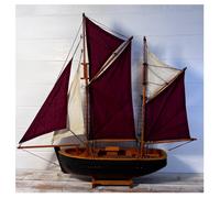 Brixham Trawler Model Yacht, Classic Fishing Boat Replica for Nautical Decor