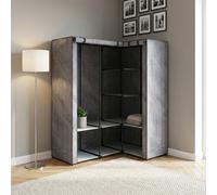 ARMADIO GUARDAROBA ANGOLARE IN TNT 131X88X46xH169 cm