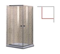BOX CABINE DOCCIA ANGOLARE BRIXO TULIPANO CM. 70X70X190H