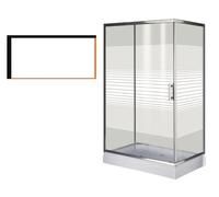 Brixo Box Doccia Margherita con Vetro Spessore 5 mm Altezza 190 cm 443801