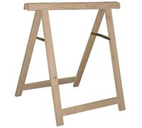 BRIXO Cavalletto Pieghevole in Legno di Abete Grezzo H 75 Cm per Fai da Te