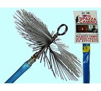 KIT SCOVOLO 250MM SPAZZACAMINO BRIXO ASTA 8,40 MT PULIZIA TUBO STUFA CAMINETTO