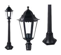 Brixo Lanterne in Alluminio Nero 6 Facce Attacco E27 IP44 H120 cm Minervapiantan