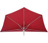 Brixo Ombrellone Mezzaluna da Parete Alluminio L300xP150xH250 cm Telo Bordeaux palo 38mm
