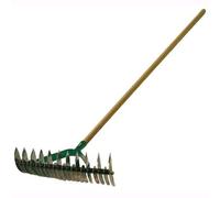 BRIXO Rastrello Sarchiatore Aeratore Doppio 32 Denti (11/21) con Manico