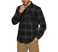 Brixton Men's Bowery L/S Flannel, Black/Charcoal, M