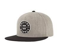 BRIXTON Uomo Oath III Snapback Baseball, Grigio/Nero, Taglia Unica