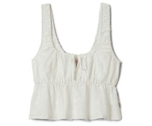 Brixton - Women's The Abigail Tie Top - Top S bianco/grigio