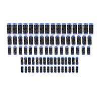 Briyaui Assortimento di Connettori a Pressione Pneumatici da 80 Pezzi | Cinque Dimensioni Metriche da 4 Mm a 12 Mm, Corpo in Plastica PBT, Pressione Nominale di 1 MPa, Guarnizione Resistente Alle