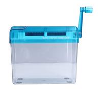 Briyaui Mini Distruggidocumenti Manuale Dal Design Trasparente | Materiale ABS resistente, design antiscivolo, dimensioni portatili, distrugge carta A6