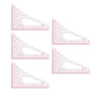 Briyaui Set di Righelli per Curve Triangolari, Alta Precisione 5 Pezzi | Costruzione trasparente, uso multifunzionale, materiale durevole, ideale per la modellistica, perfetto per la sartoria, il