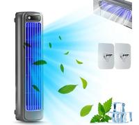Brizac Climatizzatore, Brizac Cooling Ace, Raffreddatore d'aria Brizac, Goditi un raffrescamento rapido, naturale e salutare, Ventilatore di raffreddamento portatile silenzioso con 3 velocità (Grigio)