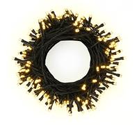 BrizLabs Catena Luminosa, 10M 100 LED Luci di Natale a Batteria 8 Modalità Impermeabile Luci Stringa Cavo Verde Decorazioni Natalizie per Giardino, Albero di Natale, Matrimonio, Festa, Bianco Caldo