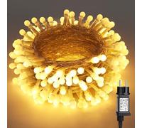 BrizLabs Catena Luminosa Globo Interno, 20m 200 LED Luci Stringa Natale da Esterno 8 Modalità Impermeabile Lucine Decorative con Spina per Camera Casa Matrimonio Giardino Balcone Festa, Bianco Caldo