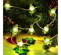 BrizLabs Luci Albero di Natale, 2M 20 LED Catena Luminosa a Batteria Interno Lucine Decorazione Natalizia Esterno per Camera Barattolo Finestra Giardino Feste Balcone Matrimonio, Bianco Caldo