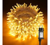 BrizLabs Luci di Natale Esterno 500 LED 50M Bianco Caldo 8 Modalità