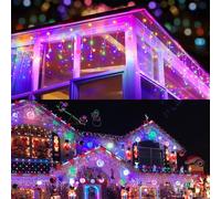 BrizLabs Luci Natalizie Esterno, 480 LED 19M Tenda Luminosa Luci di Natale Cascata Luci Impermeabile 8 Modalità Catena Luminosa Decorazione per Giardino Feste Finestra Balcone San Valentino, Colorate