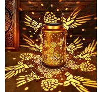 BrizLabs Regali per Mamme, Donne e Nonne Lanterna Solare da Esterno, Lampade Solari da Giardino in Metallo Luci da Appendere, Impermeabile Lanterne Solari Decorativa per Balcone Patio (Colibrì)