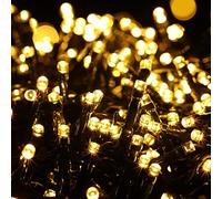 BrizLabs Stringa Luci Natale Esterno, 25M 1000 LED Bianco Caldo Catena di Luci Albero con Spina 8 Modalità Impermeabile Luci Natalizie Decorative per Casa Festa Matrimonio Giardino DIY, Filo Verde