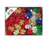 BRIZZOLARI - 00063400 - Stelle di nastro metal 6870 - 10 mm - diam. 5 cm - colori assortiti - Brizzolari - conf. 100 pezzi - 88236 - Conf. da 1 Pz. - 00063400