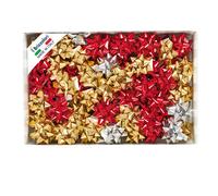 BRIZZOLARI - 00065900 - Stelle di nastro metal 6870 - 14 mm - diam. 6,5 cm - colori assortiti - Brizzolari - conf. 100 pezzi - 88237 - Conf. da 1 Pz. - 00065900