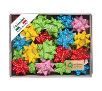 BRIZZOLARI - 02466798 - Stelle di nastro ecocarta - 20 mm x diam. 9 cm - fantasie assotite - Brizzolari - conf. 36 pezzi - 99265 - Conf. da 1 Pz. - 02466798