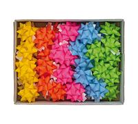 BRIZZOLARI - 02466899 - Stelle di nastro ecocolor - 20 mm x diam. 9 cm - colori assortiti primavera - Brizzolari - conf. 36 pezzi - 99273 - Conf. da 1 Pz. - 02466899
