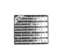 Brizzolari 25 pz. Rocchetti Nastri Regalo 10mmx10mt Argento Metal