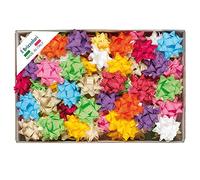BRIZZOLARI - 01003499 - Stelle in Rafia sintetica - 14 mm - colori primaverili assortiti - Brizzolari - conf. 100 pezzi - 88178 - Conf. da 1 Pz. - 01003499