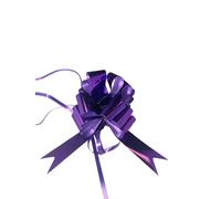 BRIZZOLARI Fiocchi Decorativi a Striscia, Viola Metallizzato, 31 mm, Confezione da 30 Pezzi