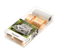 Brizzolari Kit Decorazione per Auto Sposi con Fiocchi Pesca e Nastro Bianco