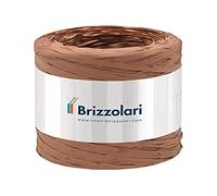 Brizzolari Rotolo Bobina Raffia Sintetica (Polyraphia), Rame, 5 mm x 200 Metri, unità