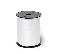 Brizzolari- Rotolo Nastrino Bianco Palloncini Pacchi Regalo Feste Compleanni-5 mm x 500 Metri, Colore, 001302_01