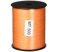 Brizzolari Rotolo Nastrino per Palloncini e Pacchi Regalo, Arancione, 5mm x 500 m