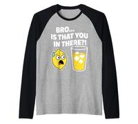 Bro è Che tu in là Divertente Gioco di Parole al Limone Maglia con Maniche Raglan