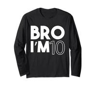Bro Im 10 Anni Dieci Decimo Bambini 10 ° Compleanno Ragazzo Maglia a Manica