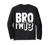 Bro I'm 13 Anni Tredici Bambini Divertenti 13 ° Compleanno Ragazzi Maglia a Manica