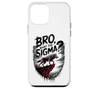 Bro What The Sigma Funny Wolf Sigma Lone Meme Dicendo Citazione Custodia per iPhone 12 mini