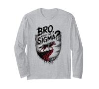 Bro What The Sigma Funny Wolf Sigma Lone Meme Dicendo Citazione Maglia a Manica