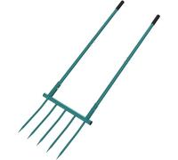 Broad Fork Garden Tool, 5 denti 50,8 cm Broadfork Hand Tiller, 139,7 cm Heigh Pitch Fork, design ergonomico a forma di U, forca da scavo per giardinaggio, coltivazione, aerare terreno argilloso per