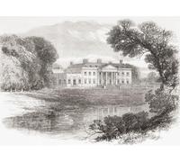 Broadlands Romsey Hampshire Inghilterra. La sede di campagna e luogo di nascita di Lord Palmerston. Da The Illustrated London News pubblicato 1865. Stampa poster di Ken Welsh (16 x 12)