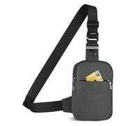 BROADREAM Borsa a Tracolla Piccola a Spalla e Petto per Uomo e Donna - Borsa a Spalla con Tasca Blocco FRID e Cinghie Regolabili, Borse a Panca Resistente all'Acqua per Corsa, Allenamento