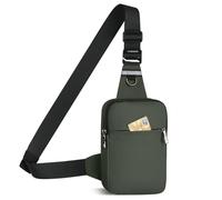 BROADREAM Borsa a Tracolla Piccola a Spalla per Petto e Spalle per Uomini e Donne - Borsa a Spalla con Tasca Blocco FRID e Cinghie Regolabili, Borse a Panca Resistente all'Acqua per Corsa, Allenamento