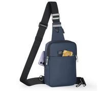 BROADREAM Borsa a Tracolla Piccola a Spalla per Uomo Donna - Borsa a Marsupio con Tasca Blocco FRID e Tracolline Regolabili, Borsa a Spalla Resistente all'Acqua per Corsa, Allenamento, Escursionismo
