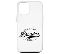 Broadus Montana Oro Y Plata State Motto per uomo donna. Custodia per iPhone 12/12 Pro