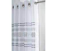 Broadway-Anello Moderno, Completamente Foderata, con Lustrini, Motivo: Coppia di Tende con Occhielli, in Poliestere, Colore: Bianco, 168 x 183 cm