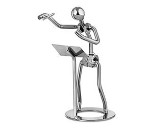 Broadway Gift - Statuetta da Tavolo a Forma di conduttore di Orchestra Argentata, 17,8 cm