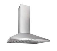 Broan-NuTone BWP2304SS Cappa a piramide convertibile da 76,2 cm con ventola di scarico a 3 velocità e luce, in acciaio inossidabile